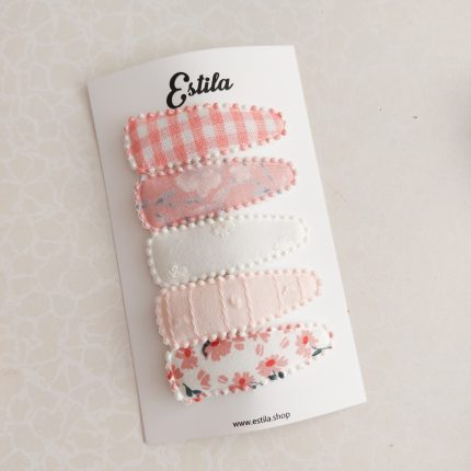 Set Clips Rosado & Blanco