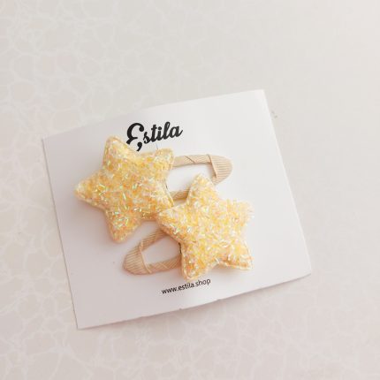 Set Clips Estrellas Amarillas