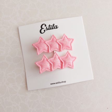 Pinzas Estrellas Rosadas