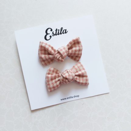 2 Colets Caramelo Cuadrillé