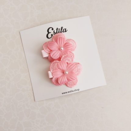 Pinzas Flores Rosa