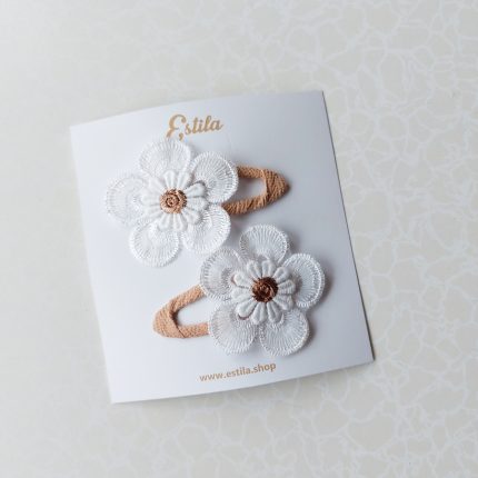 Set Clips Margaritas Caramelo