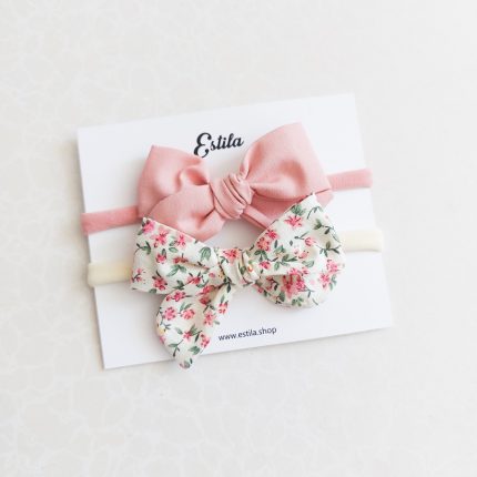 Set Cintillos Mini Emma Rosa Pastel