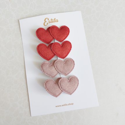 Pinzas Corazones Brillos