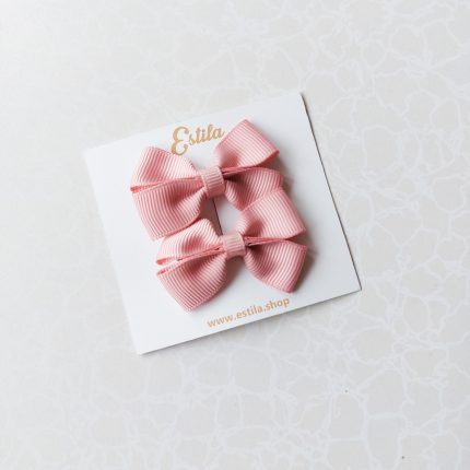 Pinzas 3cm lacitos palo rosa