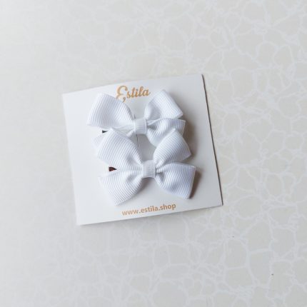 Pinzas 3cm lacitos blanco