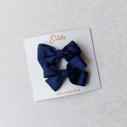 Pinzas 3cm lacitos azul marino